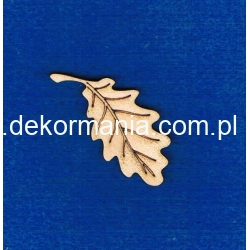 Listek , liść dębu  10x4,5 cm